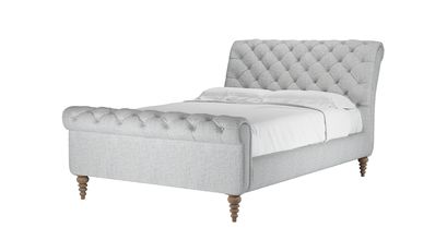 Knightsbridge Double Bed in Koala Chelsea Linen - sofa.com
