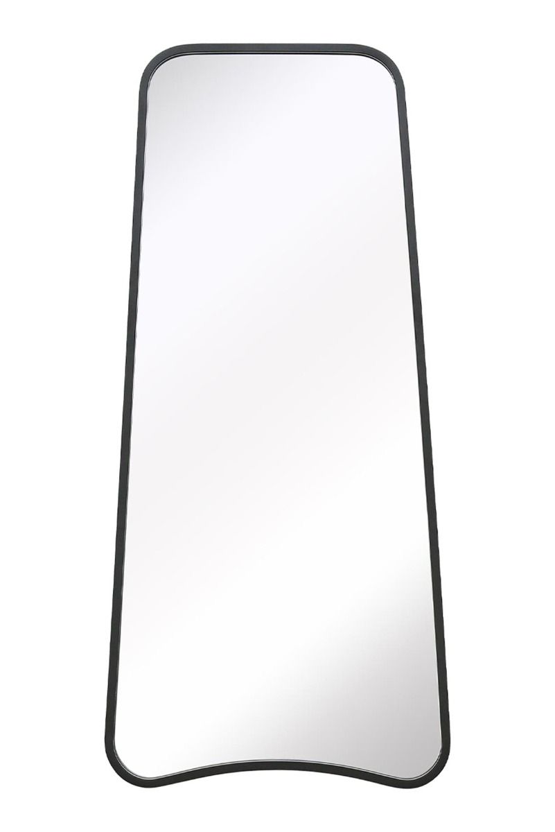 MirrorOutlet Black Metal Trapezoid Shape Framed Wall Mirror (122CM X 58CM) 5