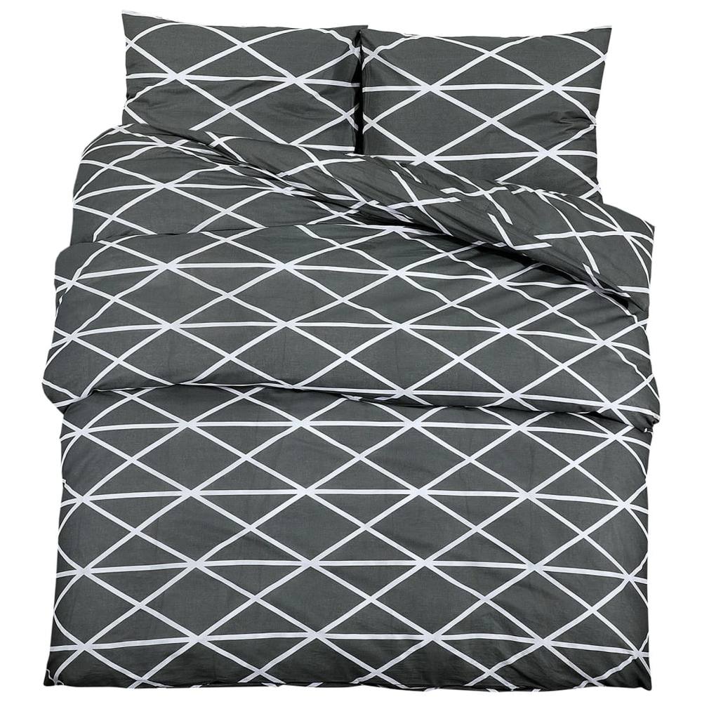 Berkfield Home Duvet Cover Set Grey 260x240 cm Cotton