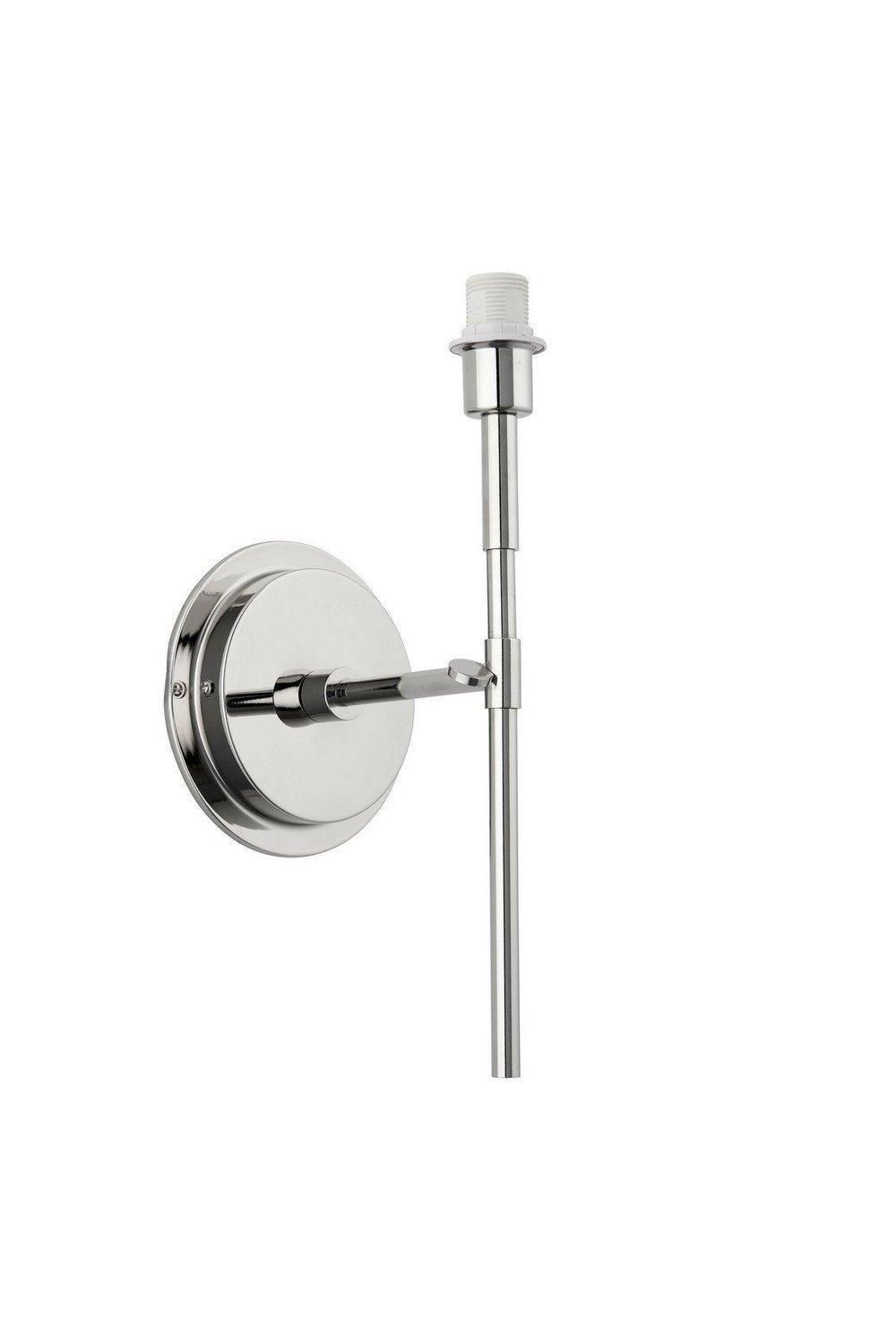 Netlighting Rennes Fitting Only Wall Lamp Bright Nickel Plate in Grey
