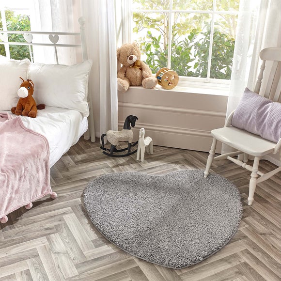 Marvel Heart Shaggy Washable Rug
