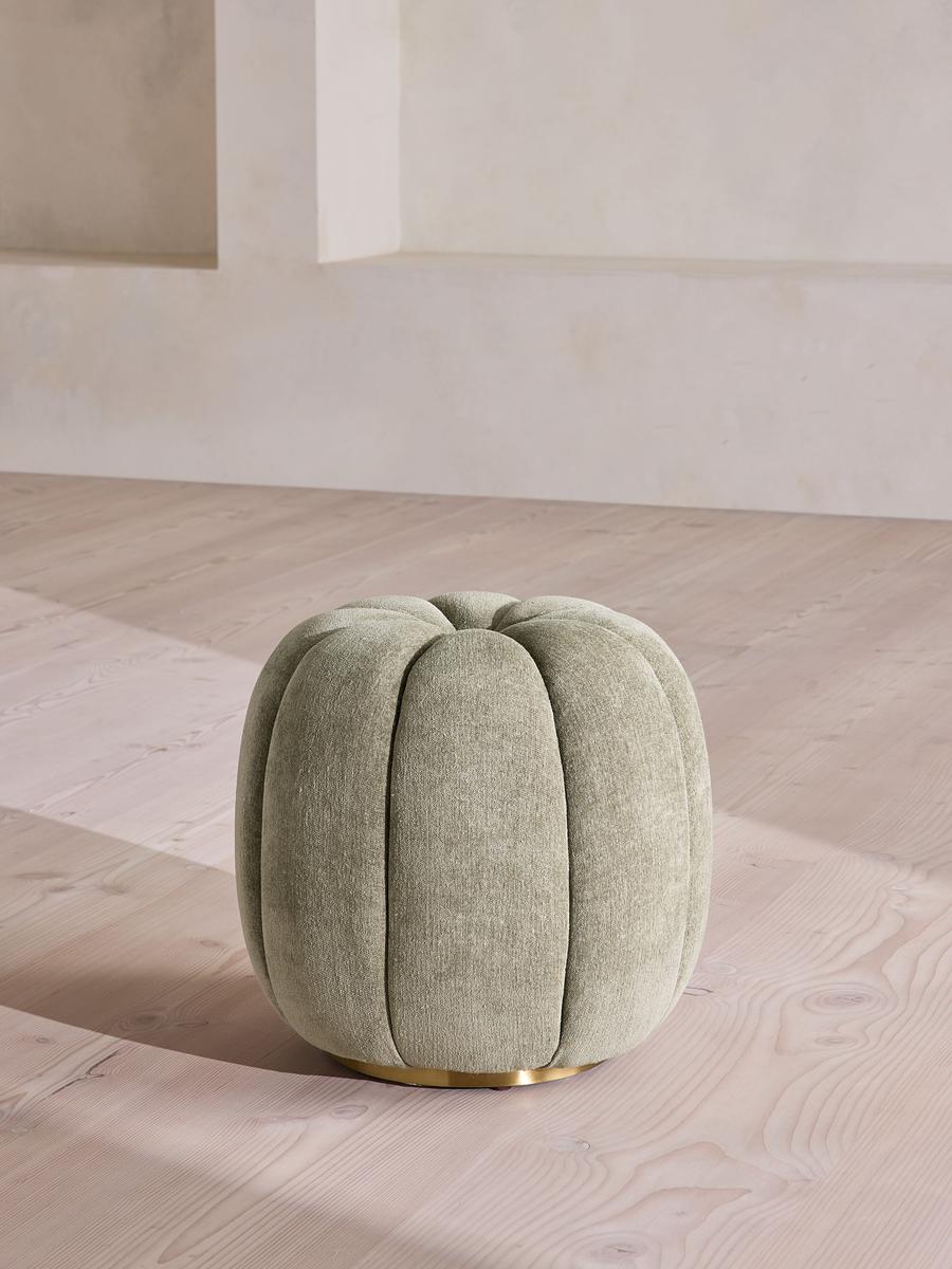 Sofia Footstool, Linen Chenille, Sage