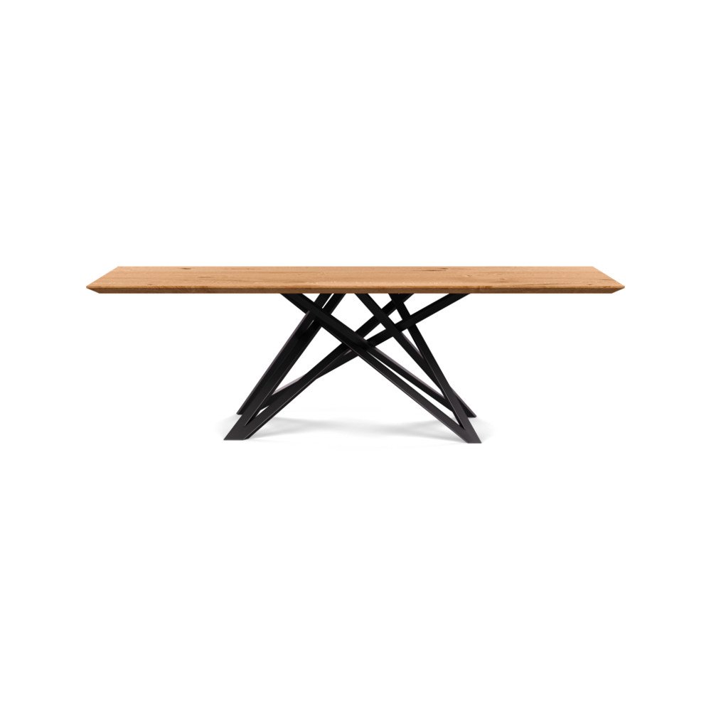 Heal's Vienna Dining Table 240x100cm Natural Oiled Oak Chamfered Edge Filled
