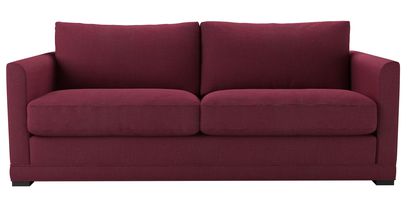 Aissa 3 Seat Sofabed in Boysenberry Brushed Linen Cotton - sofa.com