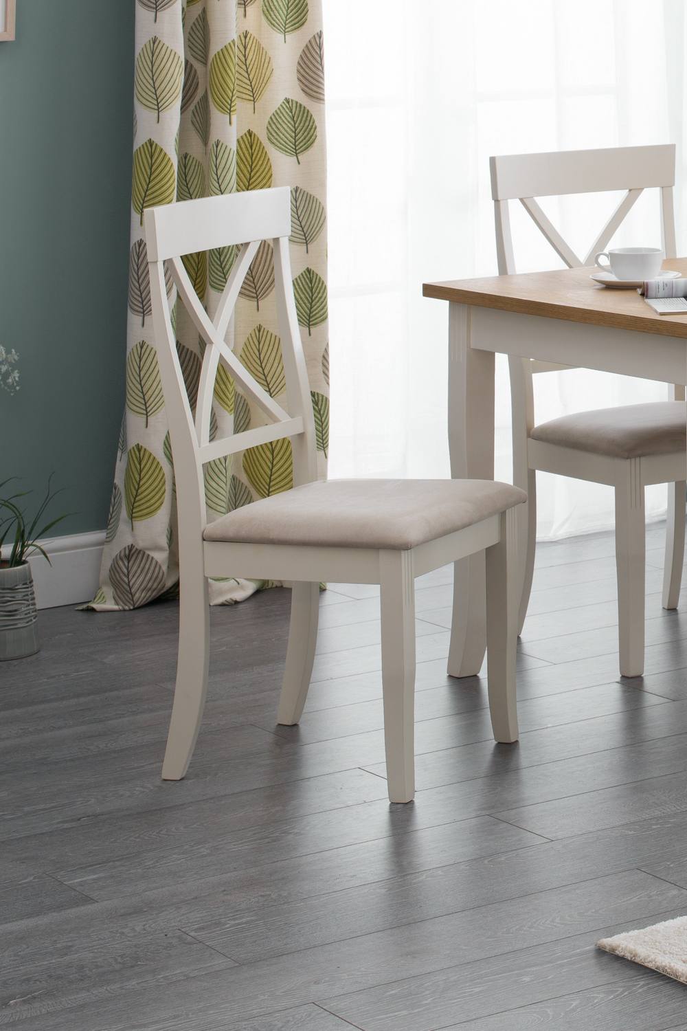 Julian Bowen Davenport Dining Chair (Set of 2) in Ivory
