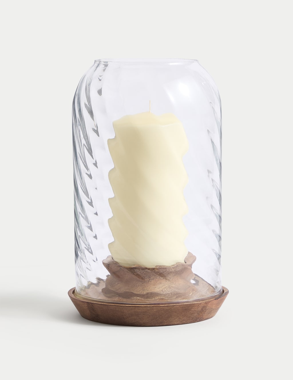 M&S Hurricane Candle Holder Clear