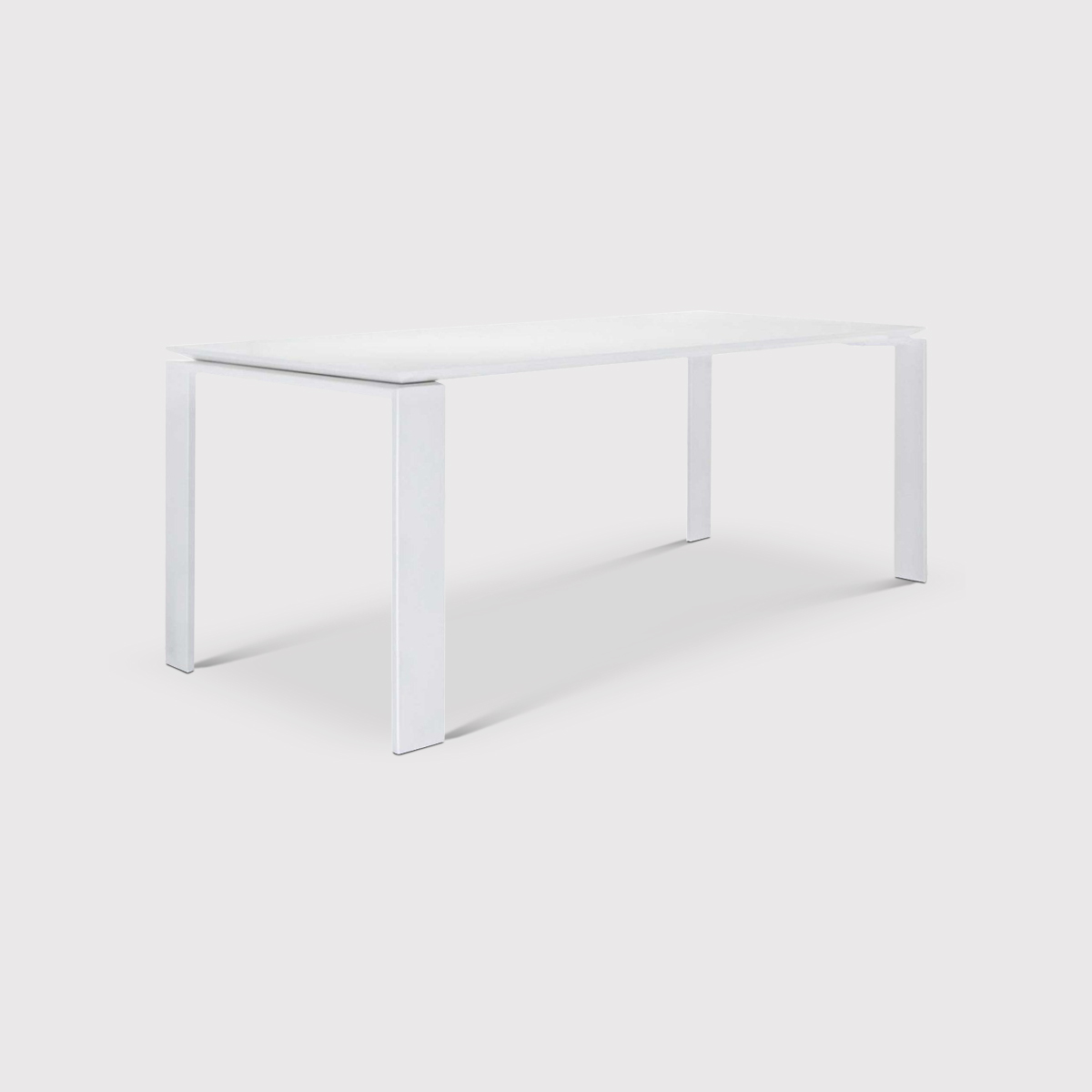 Kartell Four Outdoor Dining Table 158X79, White Metal | W158cm | Barker & Stonehouse