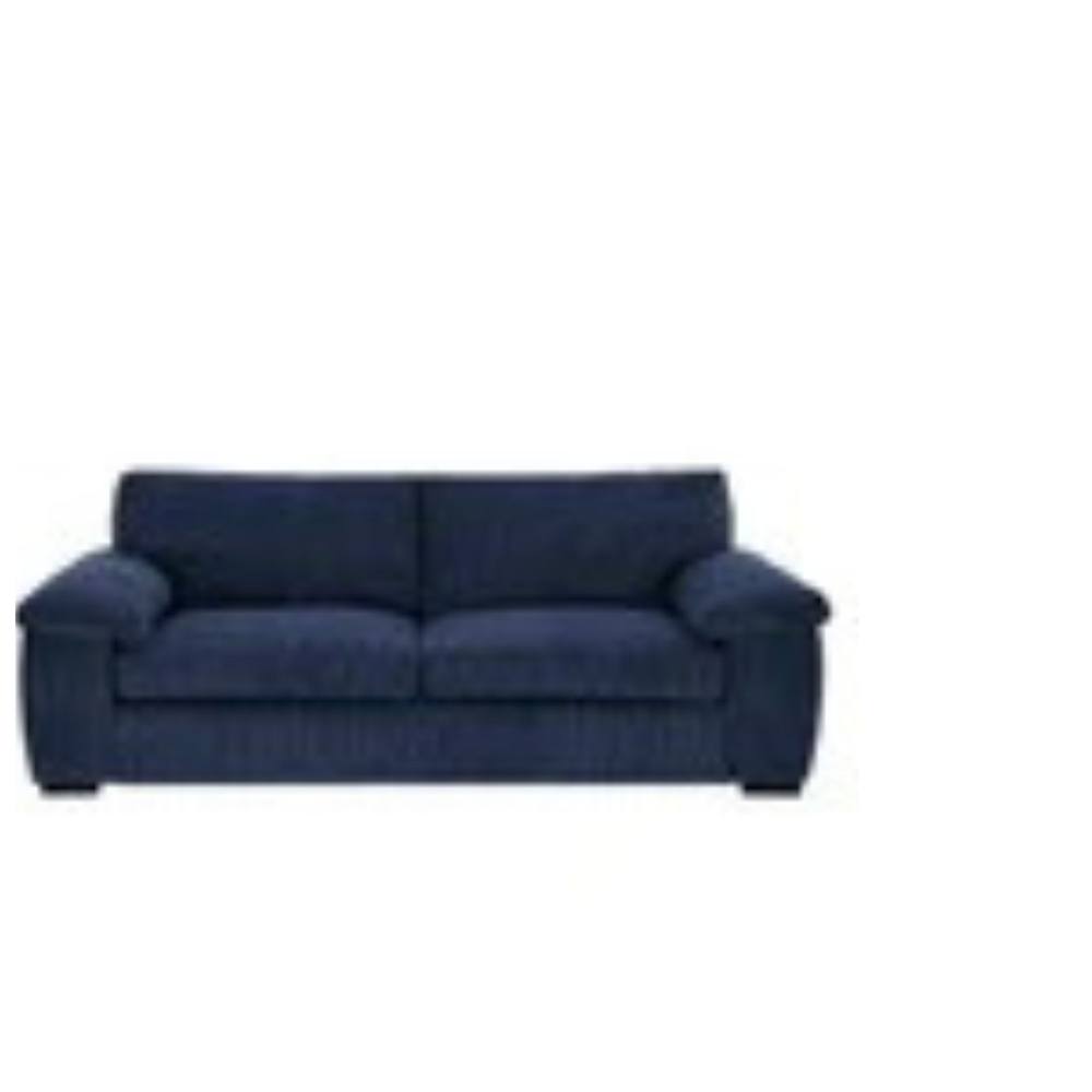 Bliss Furniture Amalfi 3 Seater Sofa in Blue Fabric with Foam Seating