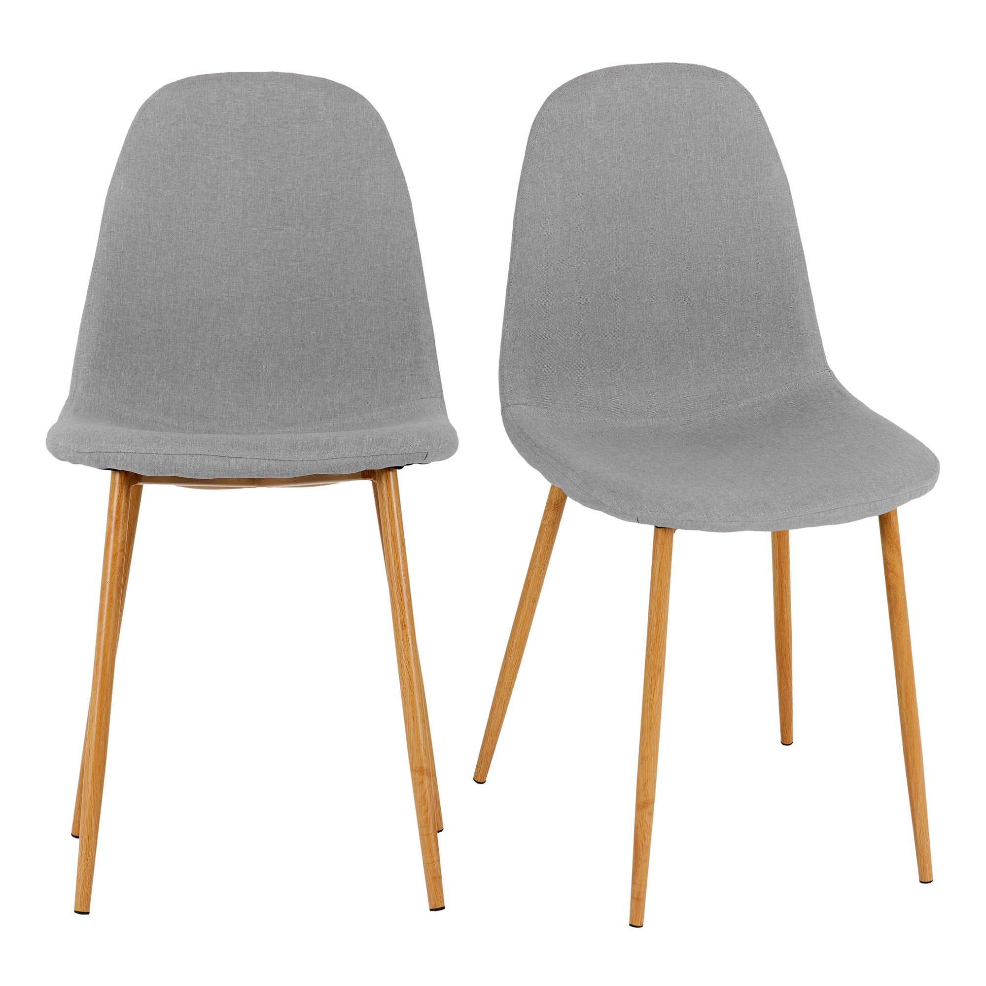 Bailey Set of 4 Dining Chairs Grey Fabric Grey
