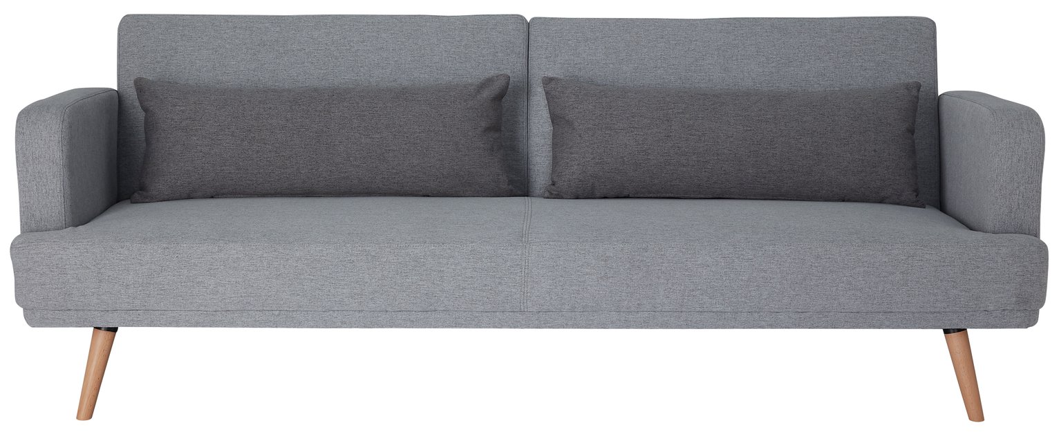 Habitat Andy 3 Seater Fabric Clic Clac Sofa Bed - Grey