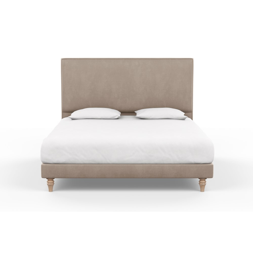 Heal's Heal's Shallow Divan Super King Varese Velvet Dove Light Turned Solid