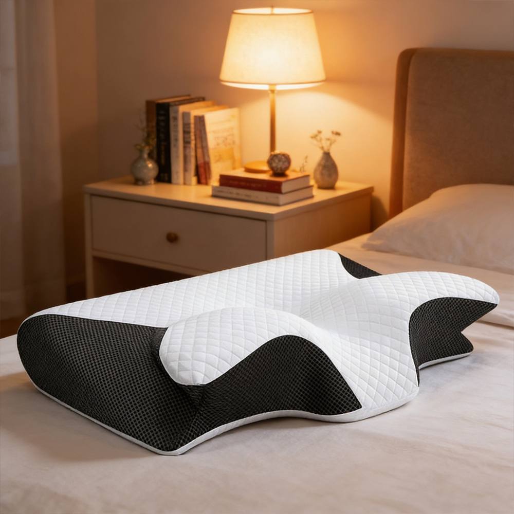Ventryn Ergonomic Memory Foam Cervical Pillow Neck Shoulder Pain in White