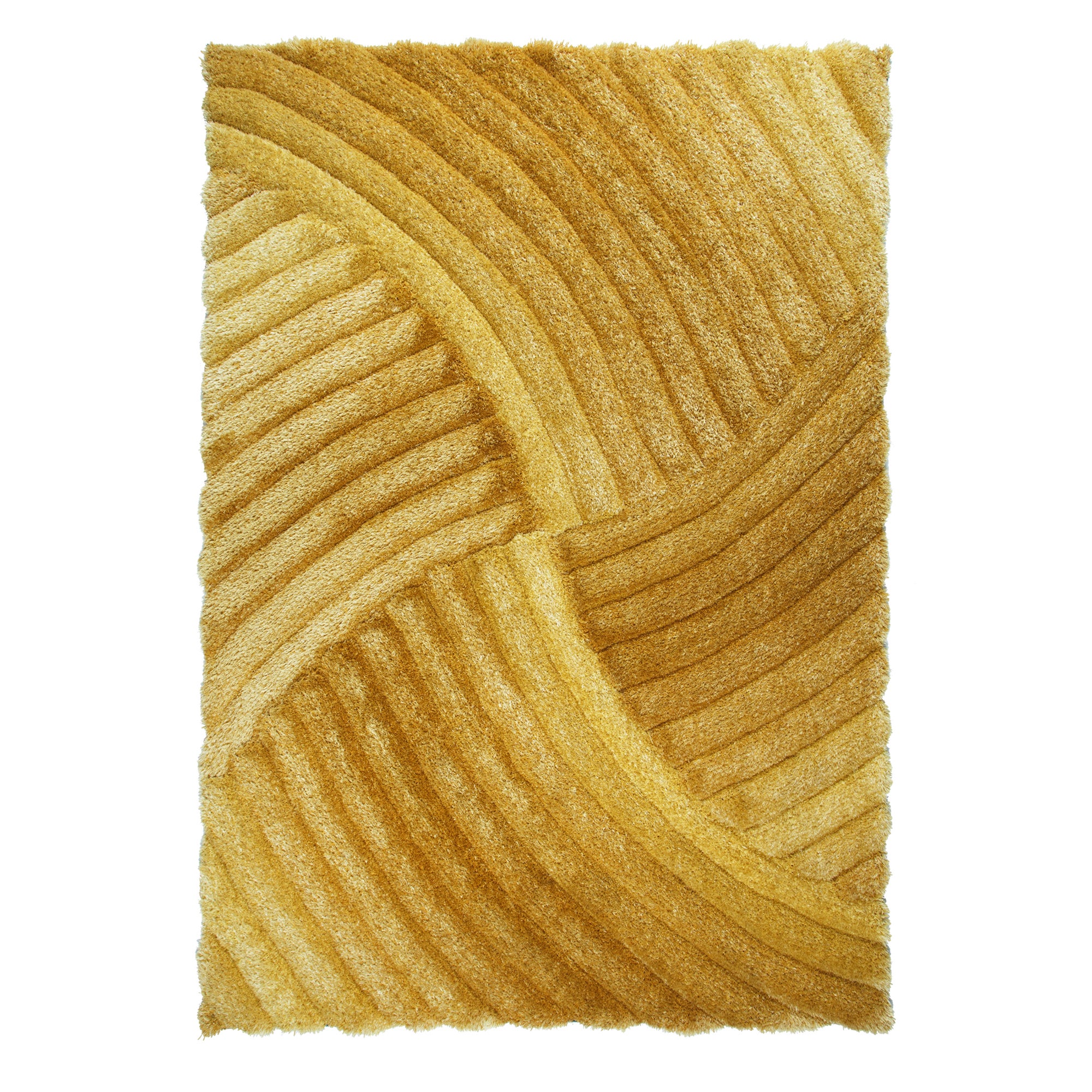 Verge Furrow Rug Yellow