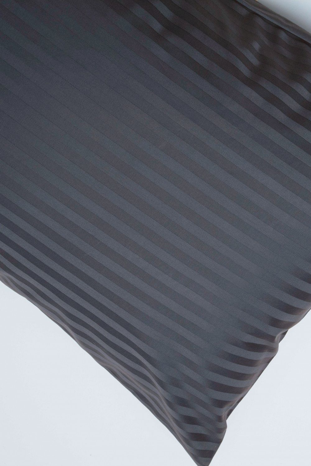 Belledorm Hotel Suite Satin Stripe 540 Thread Count Housewife Pillowcase in Charcoal