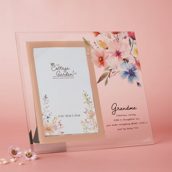 The Cottage Garden Floral Glass Photo Frame