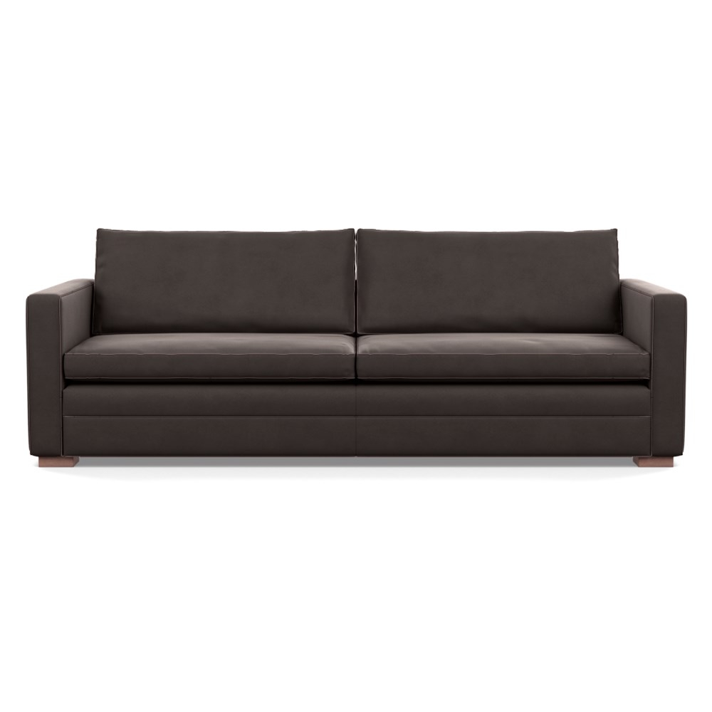 Heal's Palermo 5 Seater Sofa Nobilis Velvet Sable Walnut Feet