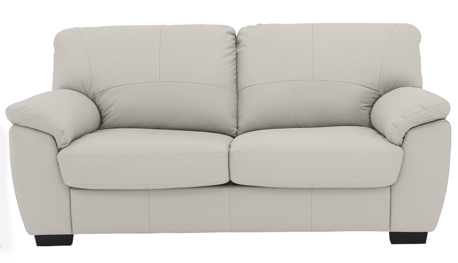 Argos Home Milano 2 Seater Leather Sofa Bed - Light Grey