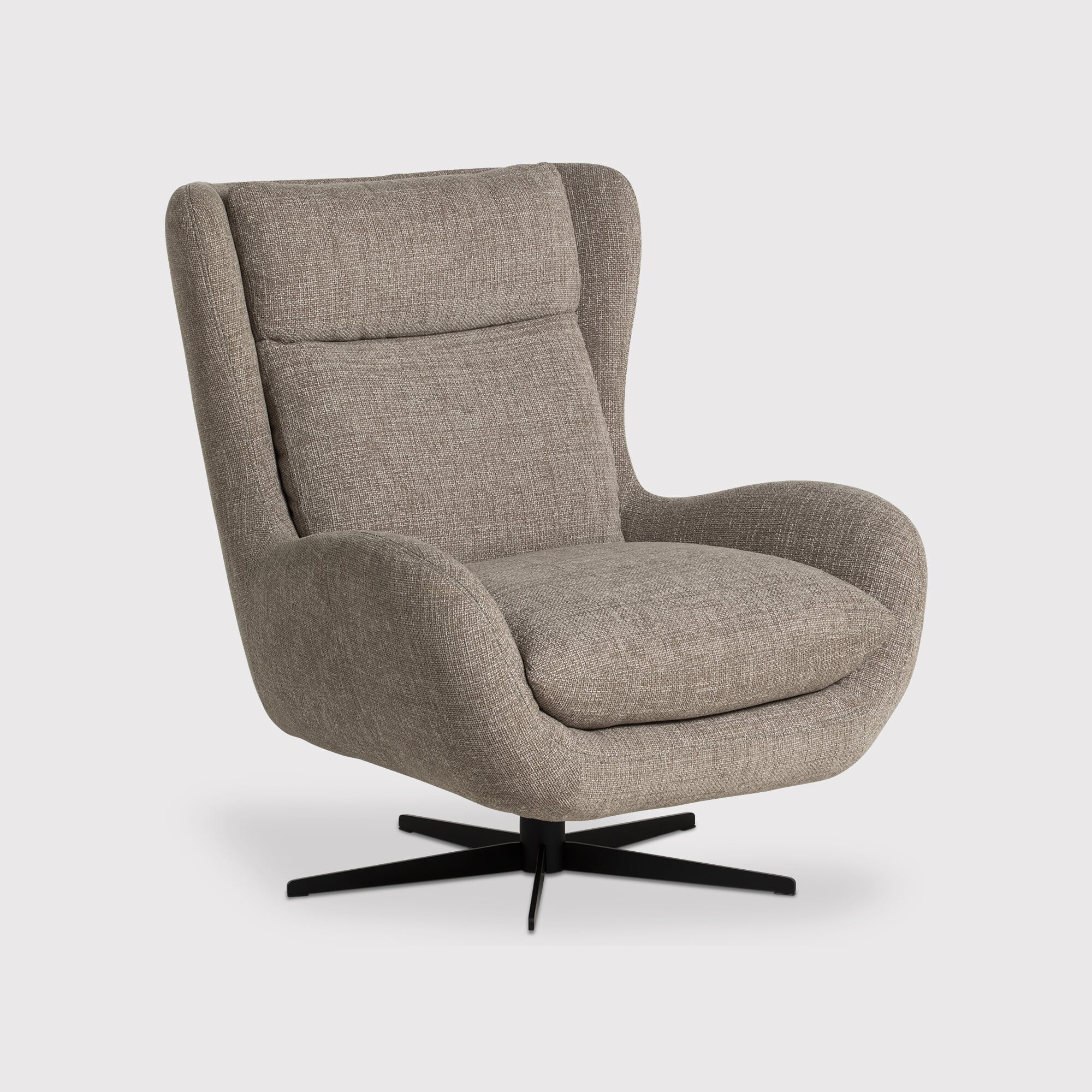 Uma Swivel Armchair, Neutral Boucle | Barker & Stonehouse