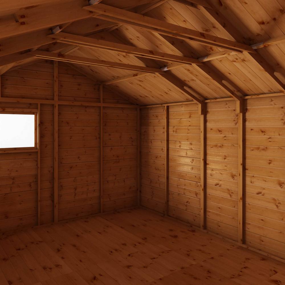 Mercia Premium Shiplap Reverse Apex Workshop - L322.7 x W427.4 x H250.3 cm in Light Tan 6