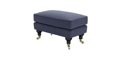 Bluebell Small Rectangular Footstool in Uniform House Plain Weave - sofa.com