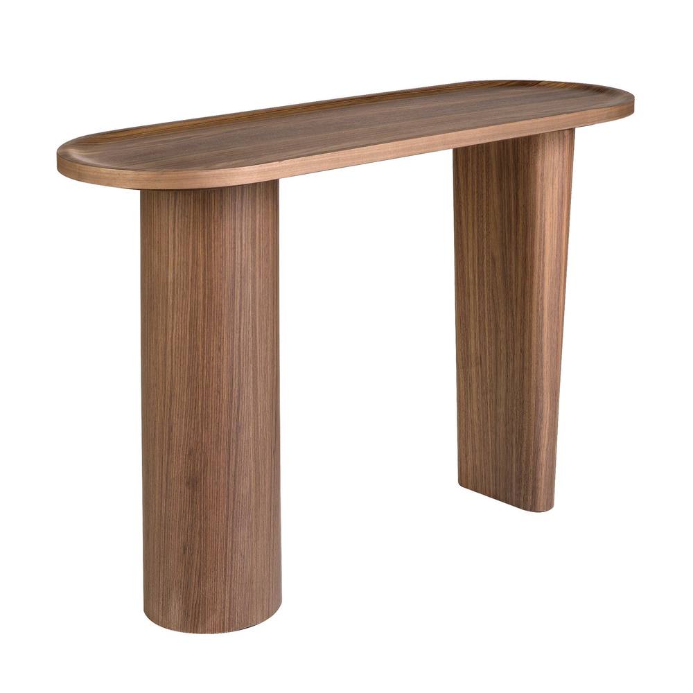 Angel Cerda Oval Walnut Console Table Model - 120x40x76 cm
