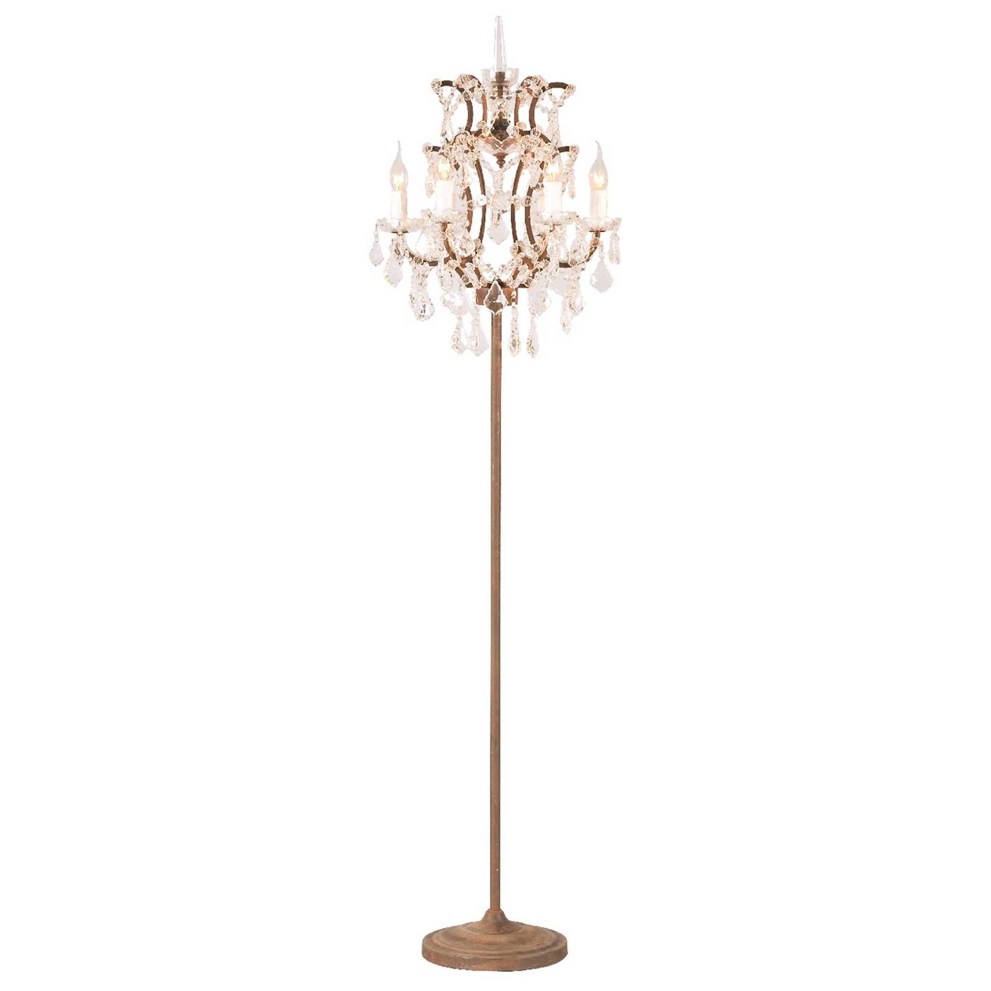 Timothy Oulton Crystal Floor Lamp, Antique Rust