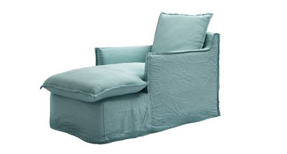 Isaac Chaise Armchair in Eucalyptus Smart Cotton - sofa.com