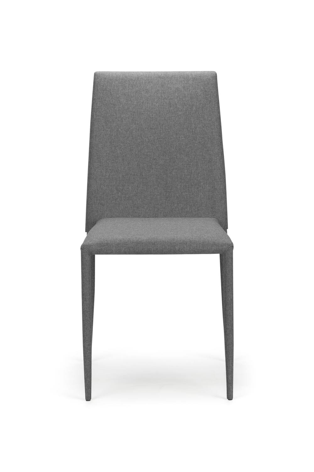 Julian Bowen Jazz Fully Upholstered Stacking Dining Chair (Set of 4) in Grey 5