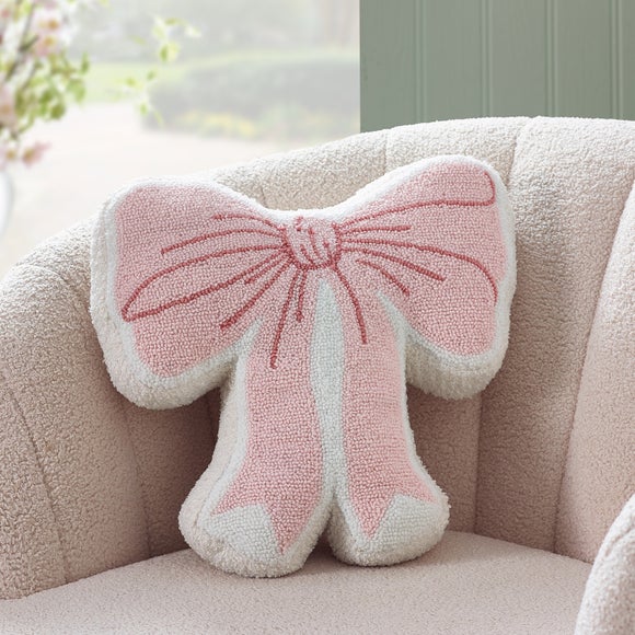 Catherine Lansfield Bow Boucle 3D Cushion