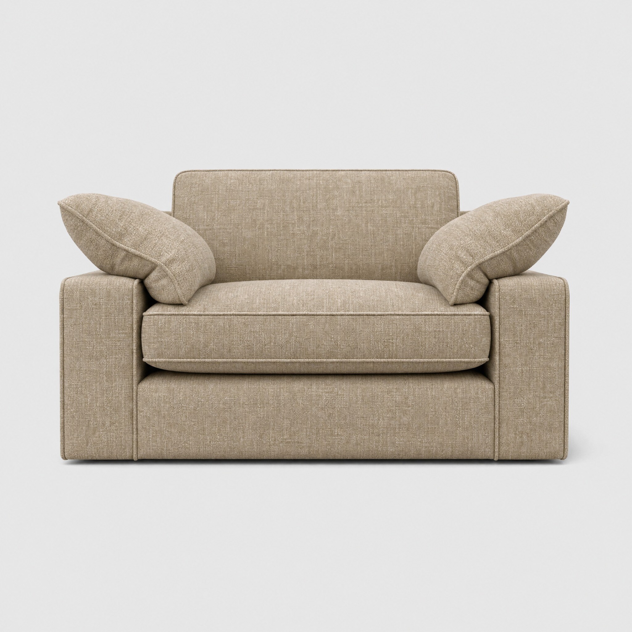 Arundel Snuggler Armchair, Neutral Fabric | Barker & Stonehouse