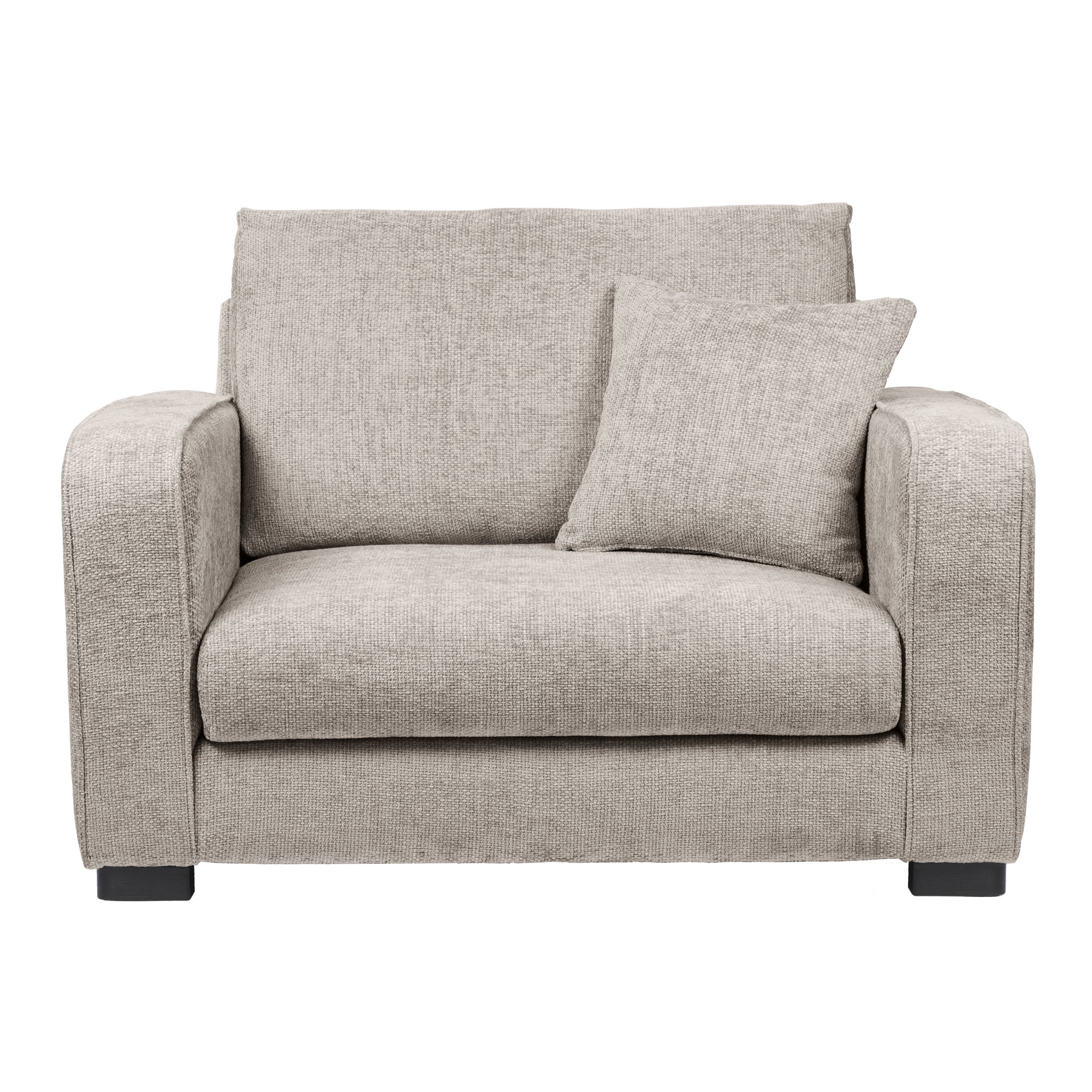 Carson Chunky Chenille Snuggle Chair Grey