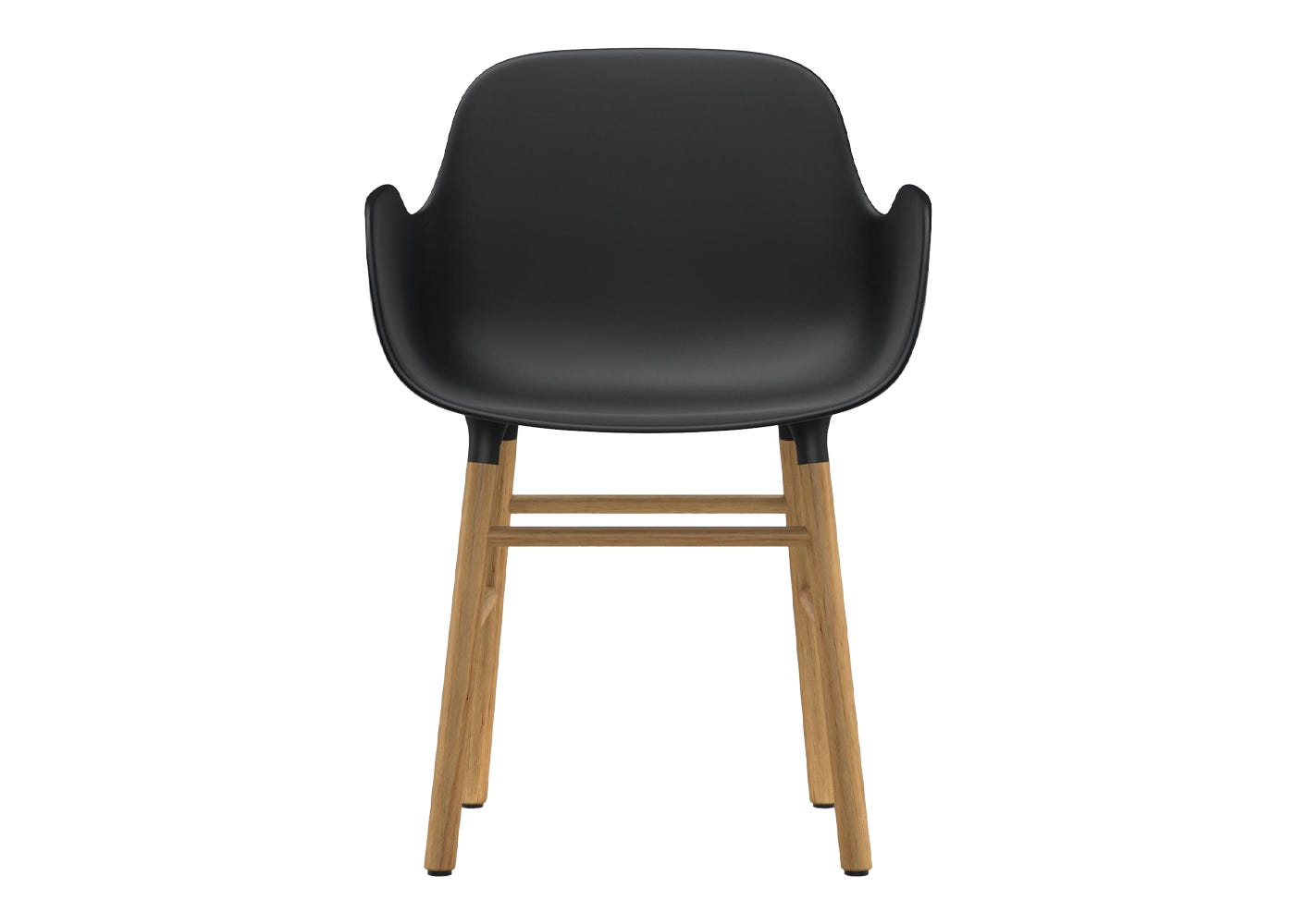 Normann Copenhagen Form Armchair Black Shell Oak Legs