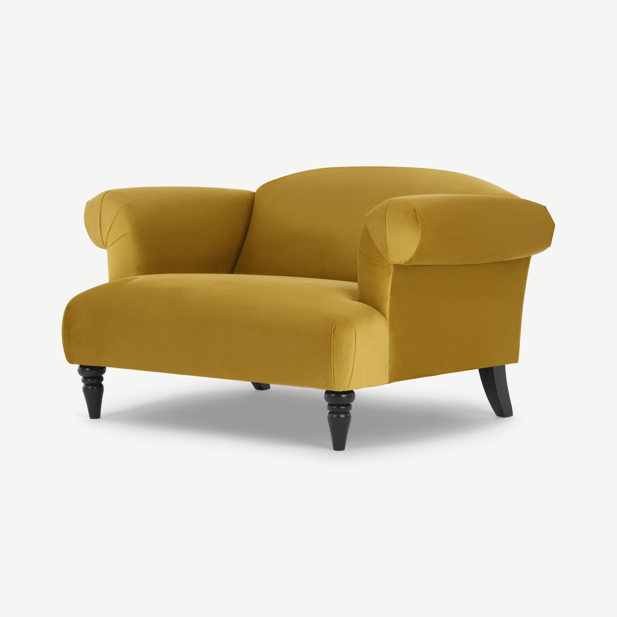 Claudia Loveseat, Antique Gold Velvet