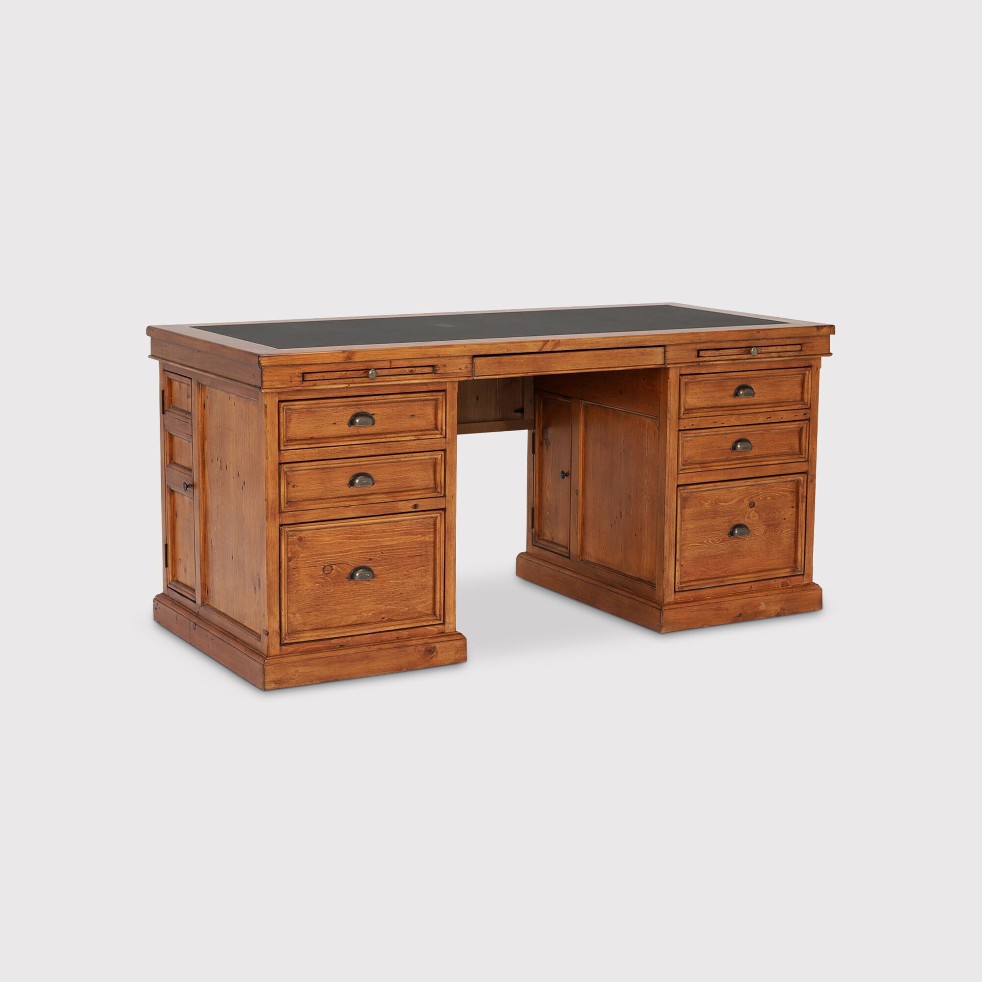 Villiers Double Pedestal Desk, Pine Wood | Barker & Stonehouse