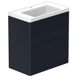 Nexa By VADO Veva Midnight Blue Freestanding Vanity Unit with Mineral Basin - 800mm