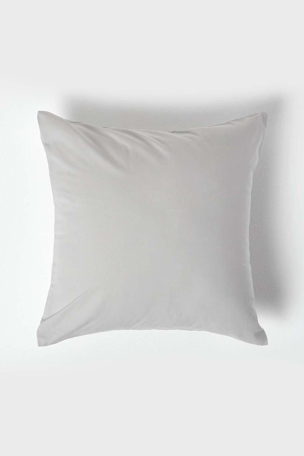 Homescapes Continental Egyptian Cotton Pillowcase 200 TC, 40 x 40 cm in Silver