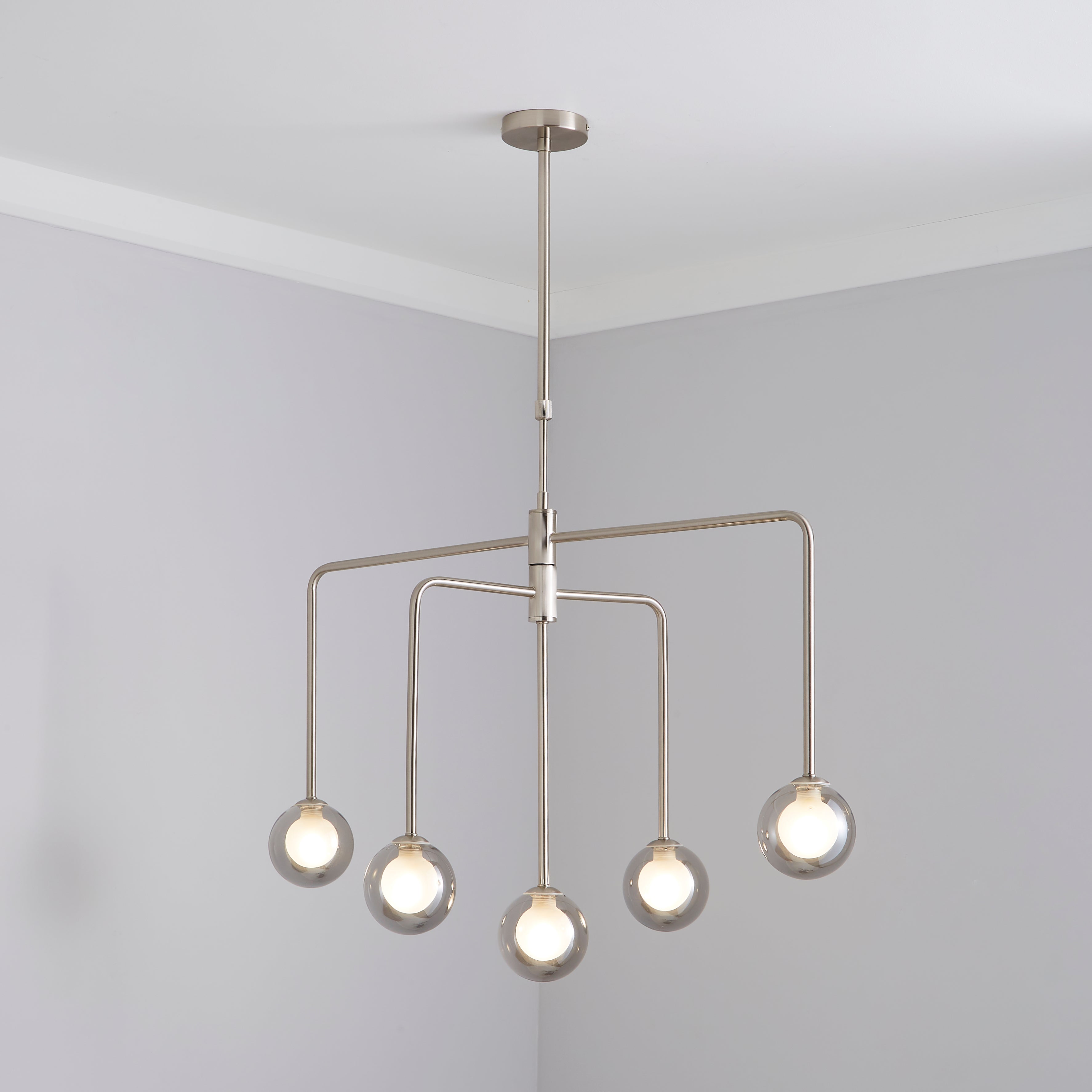 Maran 5 Light Ceiling Fitting Satin Nickel