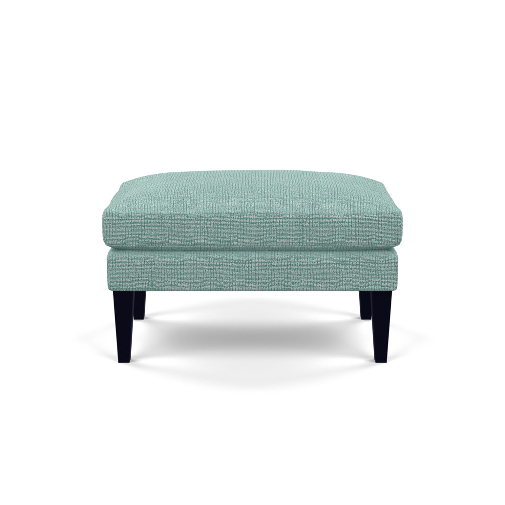 Heal's Wallis Ottoman Tejo Recycled Teal Black Feet