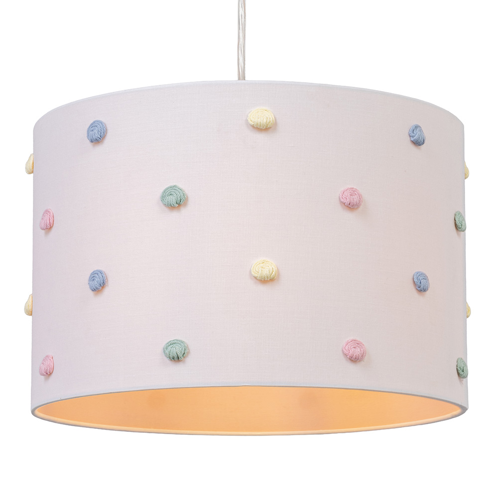 Glow Pom Pom Easy Fit Light Shade, White