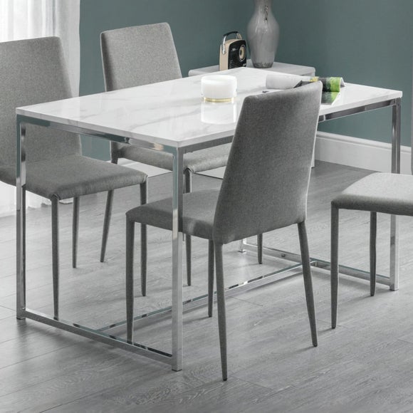 Scala 4 Seater Rectangular Dining Table, White