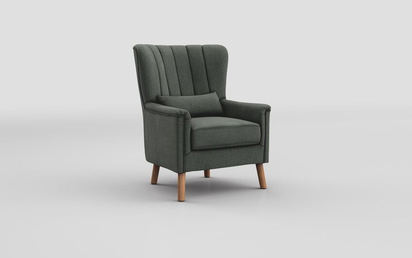 Green Fabric Lainey Armchair