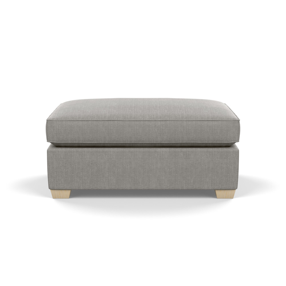 Heal's Torino Footstool Texture Pale Grey Natural Ash Feet
