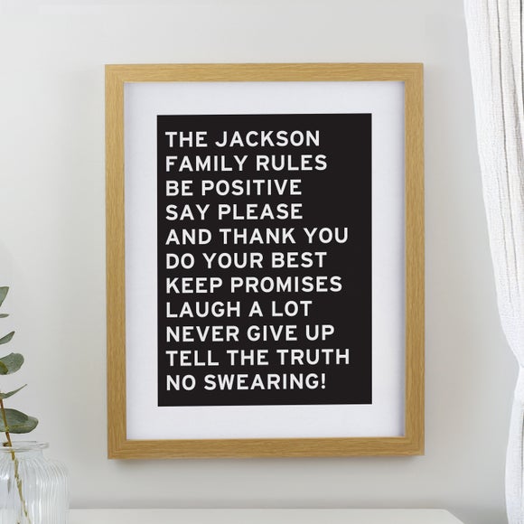 Personalised Typography Poster Frame