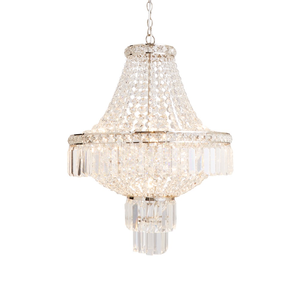 Chloey Chandelier, Polished Nickel