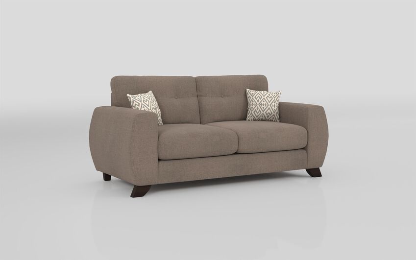 ScS Living Brown Aspen Fabric 3 Seater Standard Back Sofa