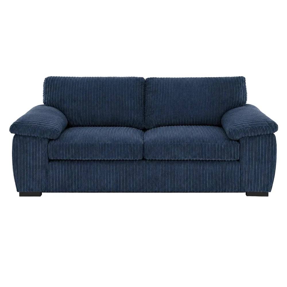 Bliss Furniture Amalfi 2 Seater Sofa in Blue Fabric Sofa with Foam Seating