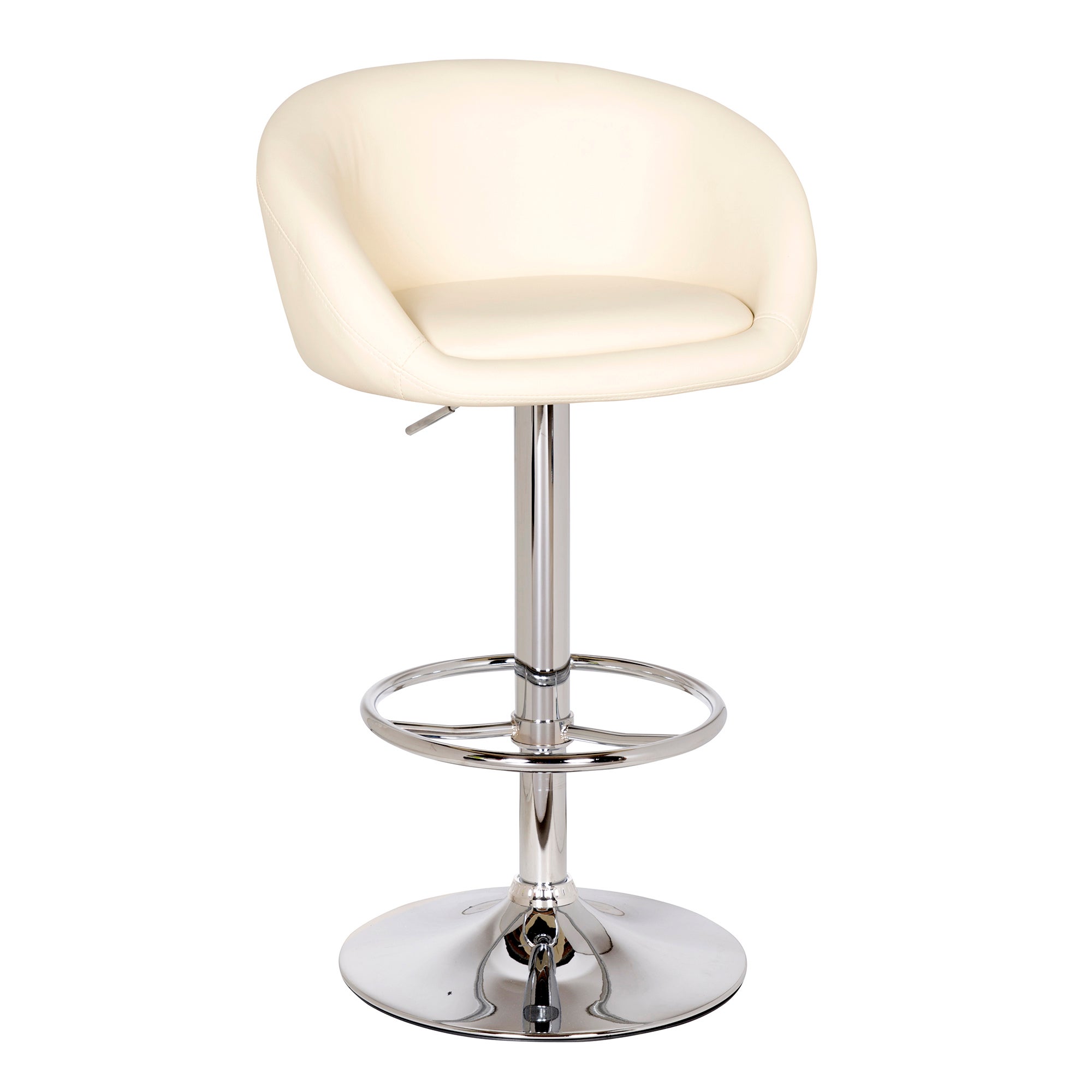 Apollo PU Leather Bar Stool Cream (Natural)