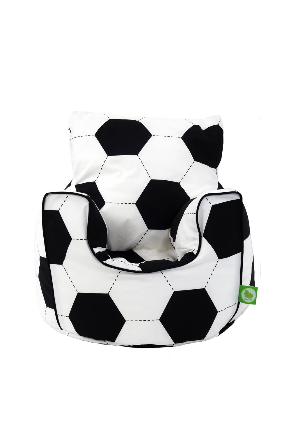 Bean Lazy Cotton Football Bean Bag Arm Chair with Beans Child / Teen size in White