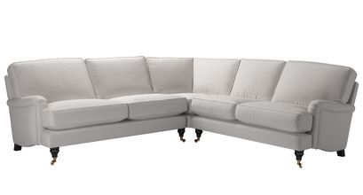 Bluebell Asym. Crn: LHF 2.5 Seat w RHF 2 Seat in Dove Smart Velvet - sofa.com