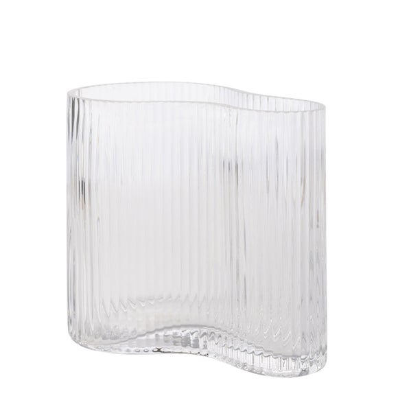 Hestia Ribbed Glass Vase